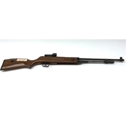 BAM .22 air rifle with under lever action and Daisy Electronic Point Sight L103cm overall; in gun slip case