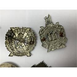 Nine Scottish glengarry badges - 6th Fifeshire Volunteer Battalion Black Watch, Lowland Regiment, Highland Regiment, Black Watch, Argyll & Sutherland Highlanders, Kings Own Scottish Borderers, Cameron Highlanders, The Royal Scots and London Scottish (9)