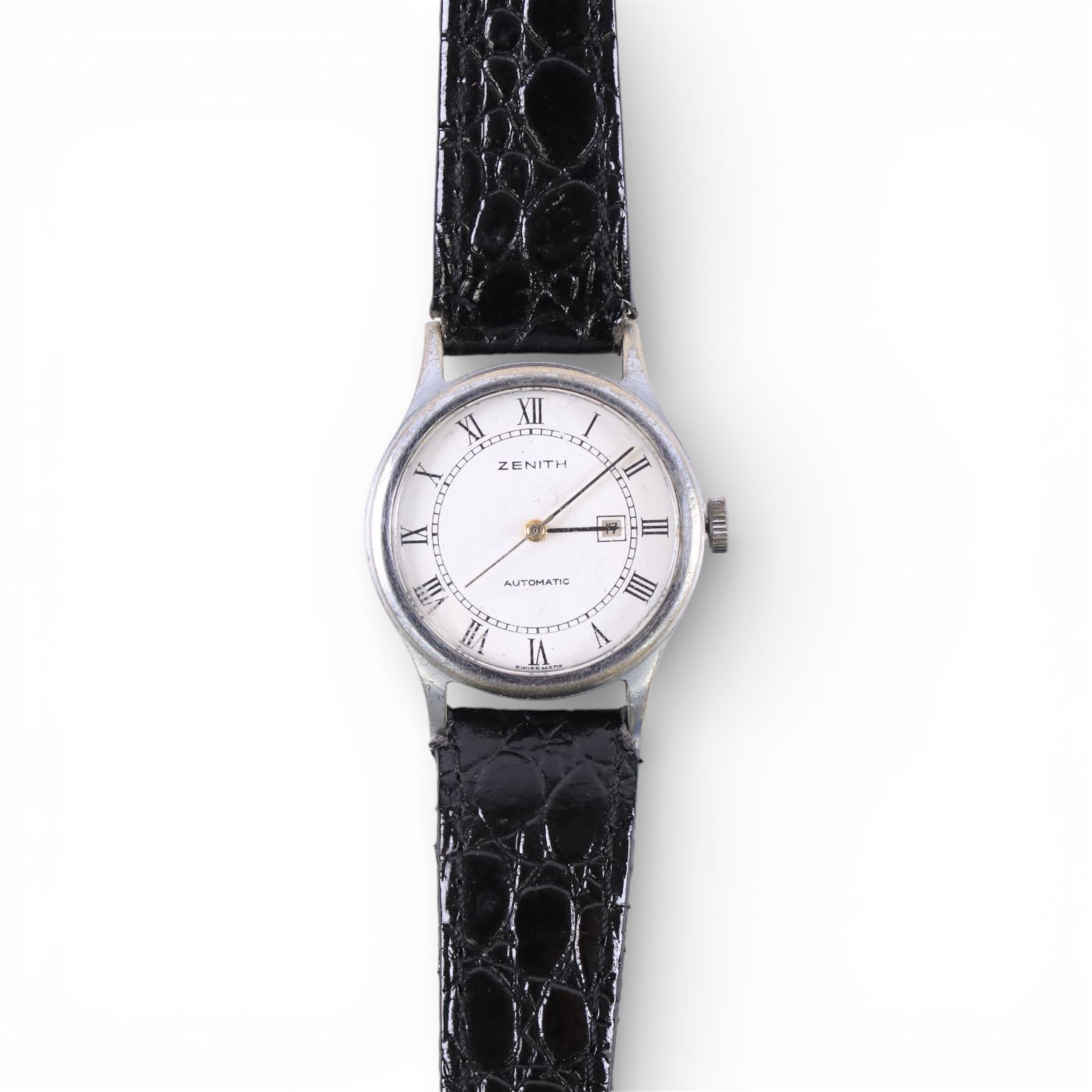 Six wristwatches including Zenith manual and automatic, two Tudor, Omega and a Tudor manual in an Elgin Ordnance Department USA case