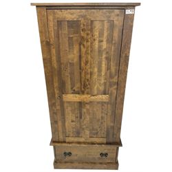 Laura Ashley - 'Garrat' chestnut single wardrobe, fitted with single panelled door over a deep drawer