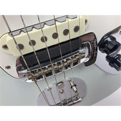 Fender Jaguar electric guitar, American Custom Shop vintage re-issue, probably in seafoam green, with tremolo arm, serial no.V1317106, L101cm; in American G&G Fender fitted hard case with paperwork