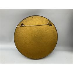 Two circular convex mirrors with gilded frames, max W60cm