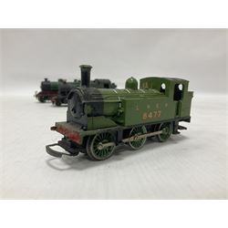 ‘00’ gauge - three kit built locomotives comprising Class J83 0-6-0T no.8477 finished in LNER green; GWR Class 4575 2-6-2T no.4589 finished in GWR green; GCR Class 9N/A5 4-6-2T no.169 finished in GCR green (3) 