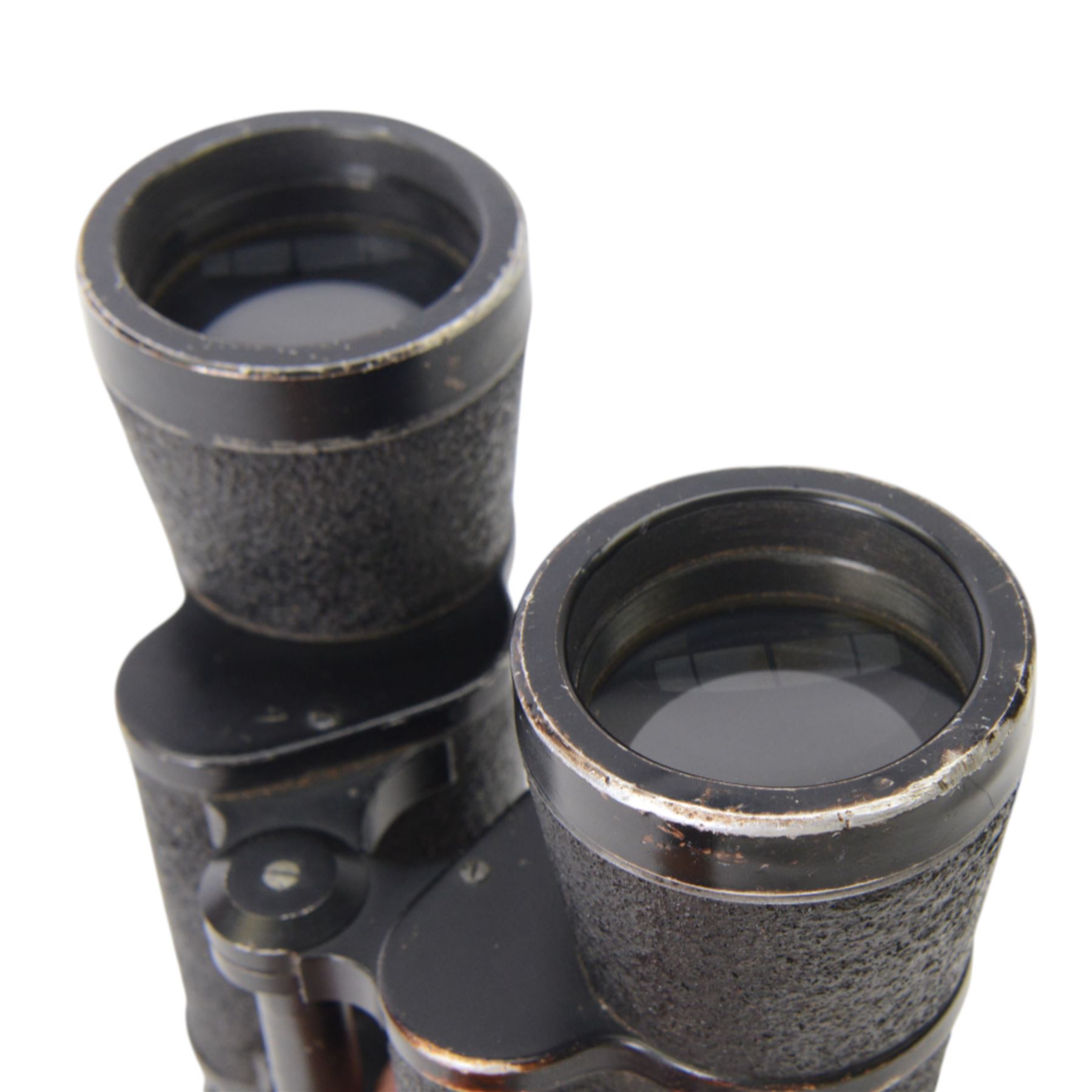 Pair of WWII BMK military binoculars, Dienstglas 7x50, serial number 152655