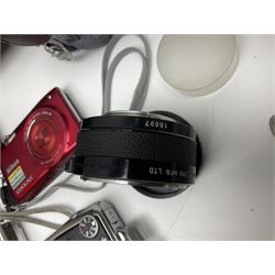 Nikon Coolpix 8700 camera body, serial no 3220838, with Zoom Nikkor Ed 8.9-71.2mm 1:2.8-4.2 lens, together with Canon digital video camcorder and other digital cameras and camera equipment