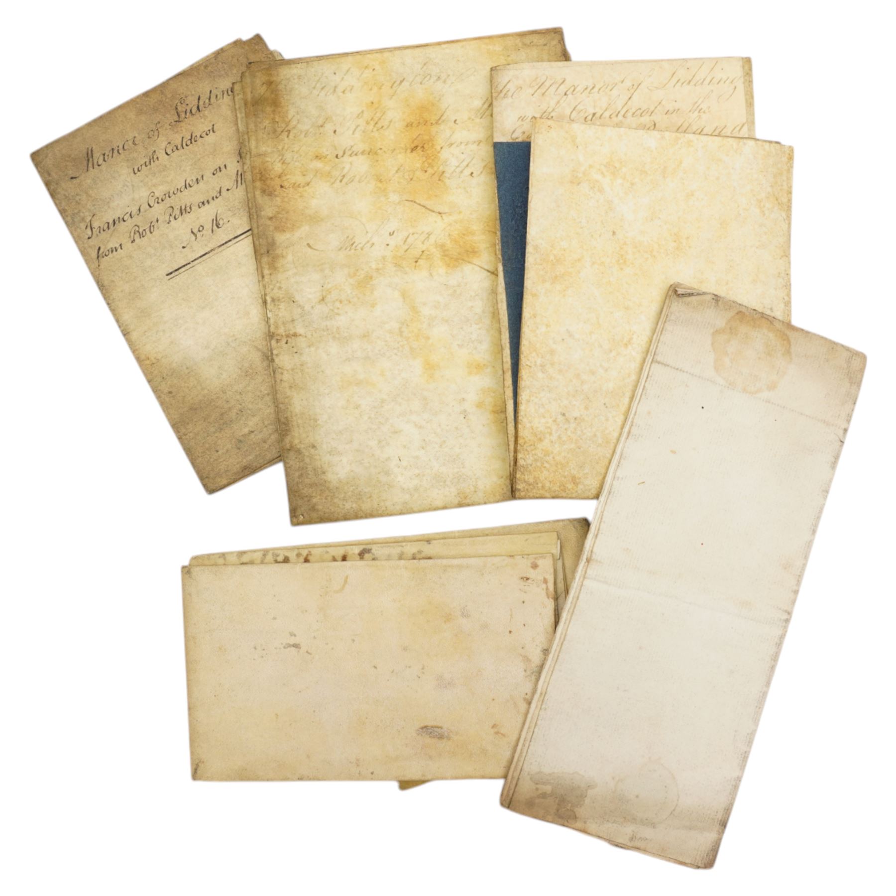 George III surrender of a tenancy in the Manor of Liddington in the county of Rutland, surrender of a tenancy on the same estate 1799 and two other indentures concerning the same estate