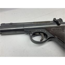 Webley Premier .22 air pistol with over lever action No.902 L24cm; and quantity of .22 pellets in two tins