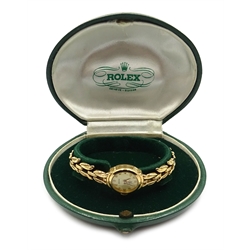  Rolex Precision 9ct gold ladies manual wind wristwatch, Chester 1959, with additional links, boxed  