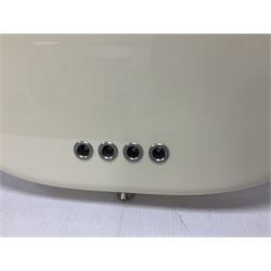 Fender Precision Bass guitar, in Olympic White finish with tortoiseshell effect scratchboard, serial no US15103092, in black Fender hard case with Fender strap and warranty card, guitar L116cm