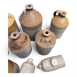 Ten Stoneware Flagons, from Scarborough, Darlington and other places