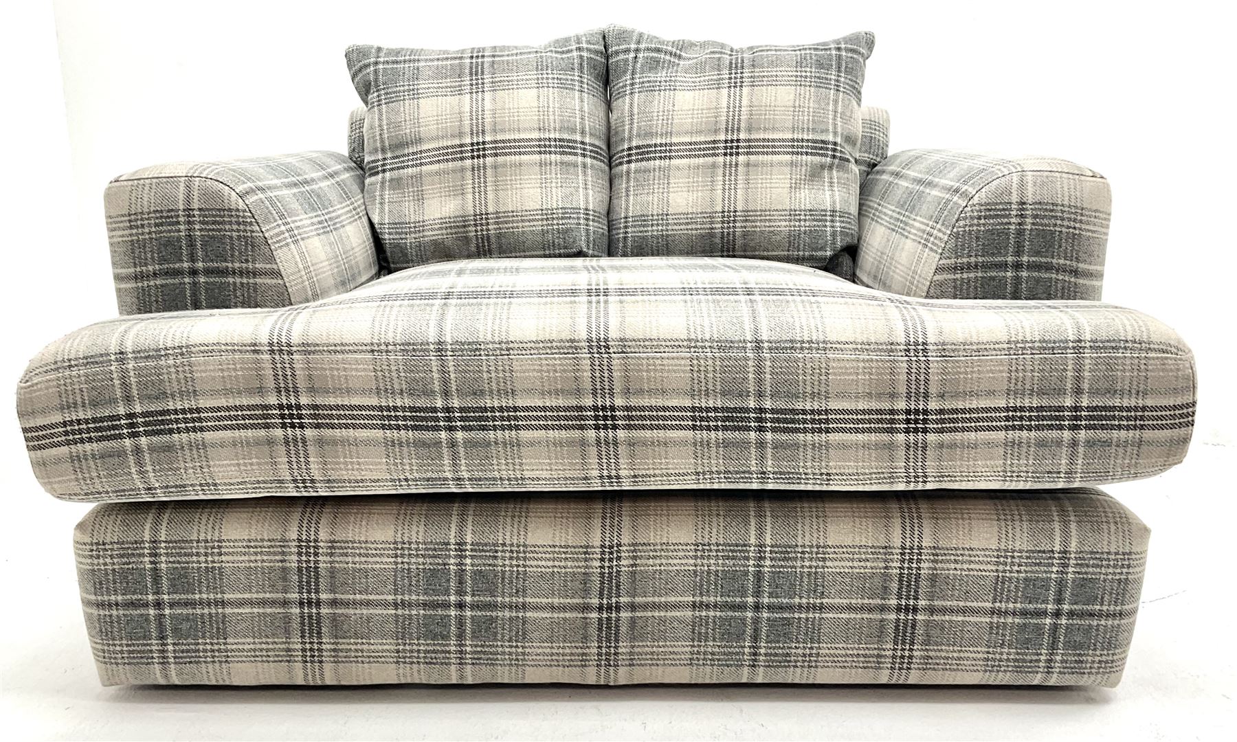 Next snuggler sofa upholstered in check fabric 