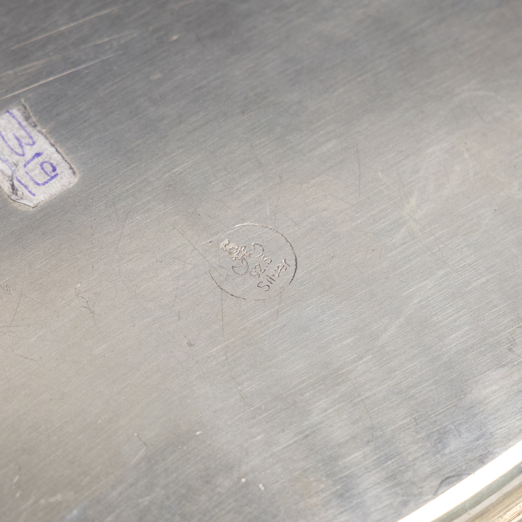 Indian silver waiter, of oval form with pierced foliate decoration, W31cm