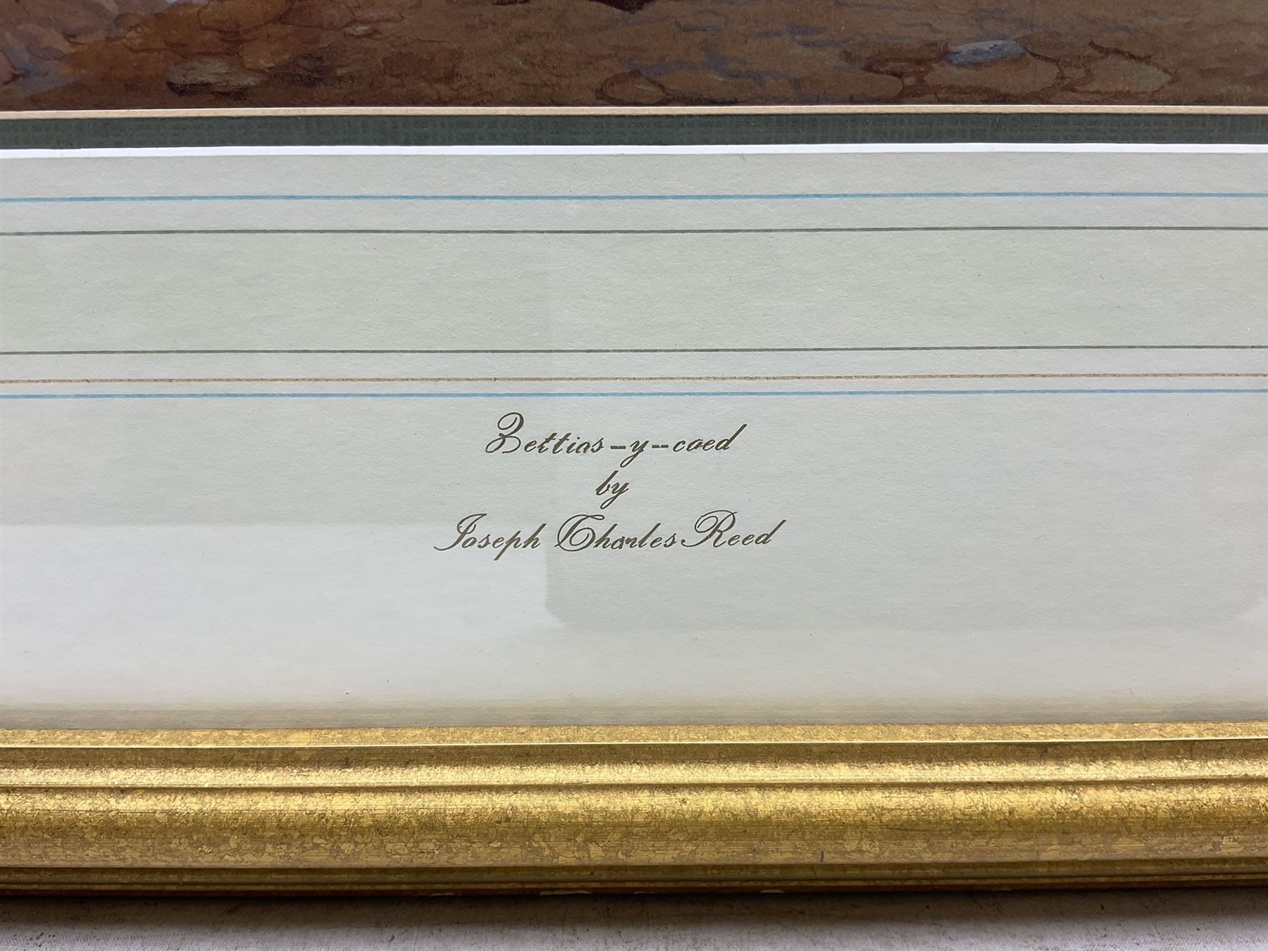 Joseph Charles Reed (British 1822-1877): 'Betws-y-Coed' North Wales, watercolour and gouache unsigned, original title label verso 52cm x 74cm