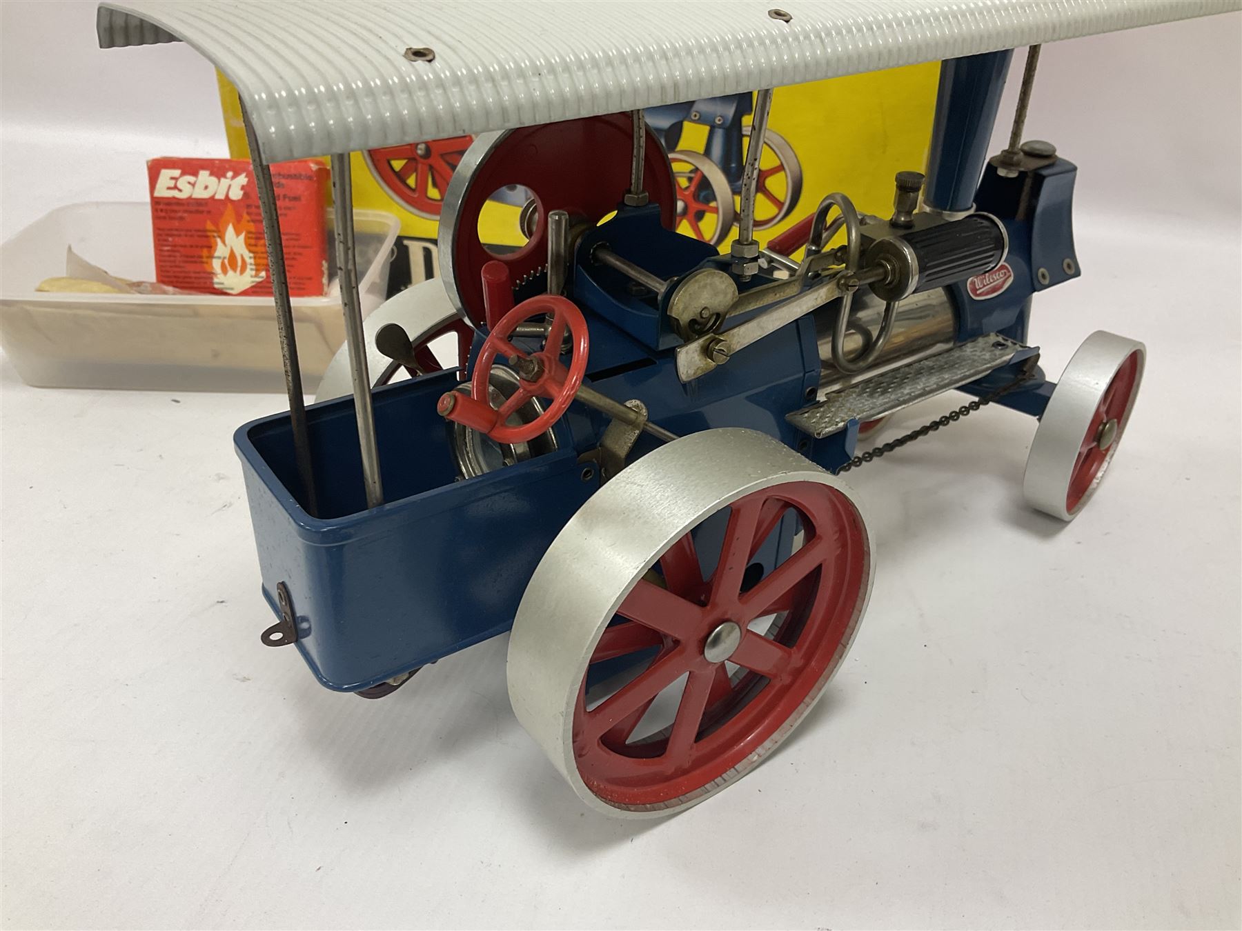 Mamod TE1A Wilesco Dampftraktor live steam tractor, with original box 