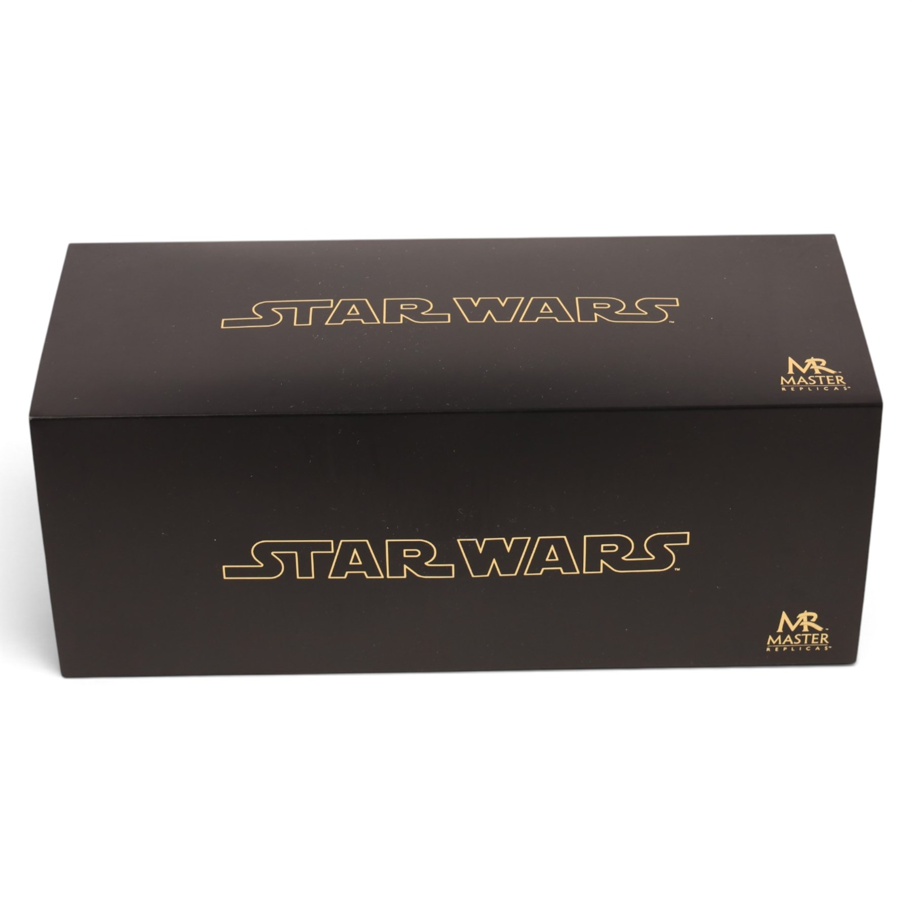 Limited Master Replicas Star Wars Attack of the Clones Mace Windu Lightsaber no. SW-112, 1:1 scale, in box with outer cardboard sleeve, with certificate, separate acrylic display case and plaque, limited edition no. 507/1750