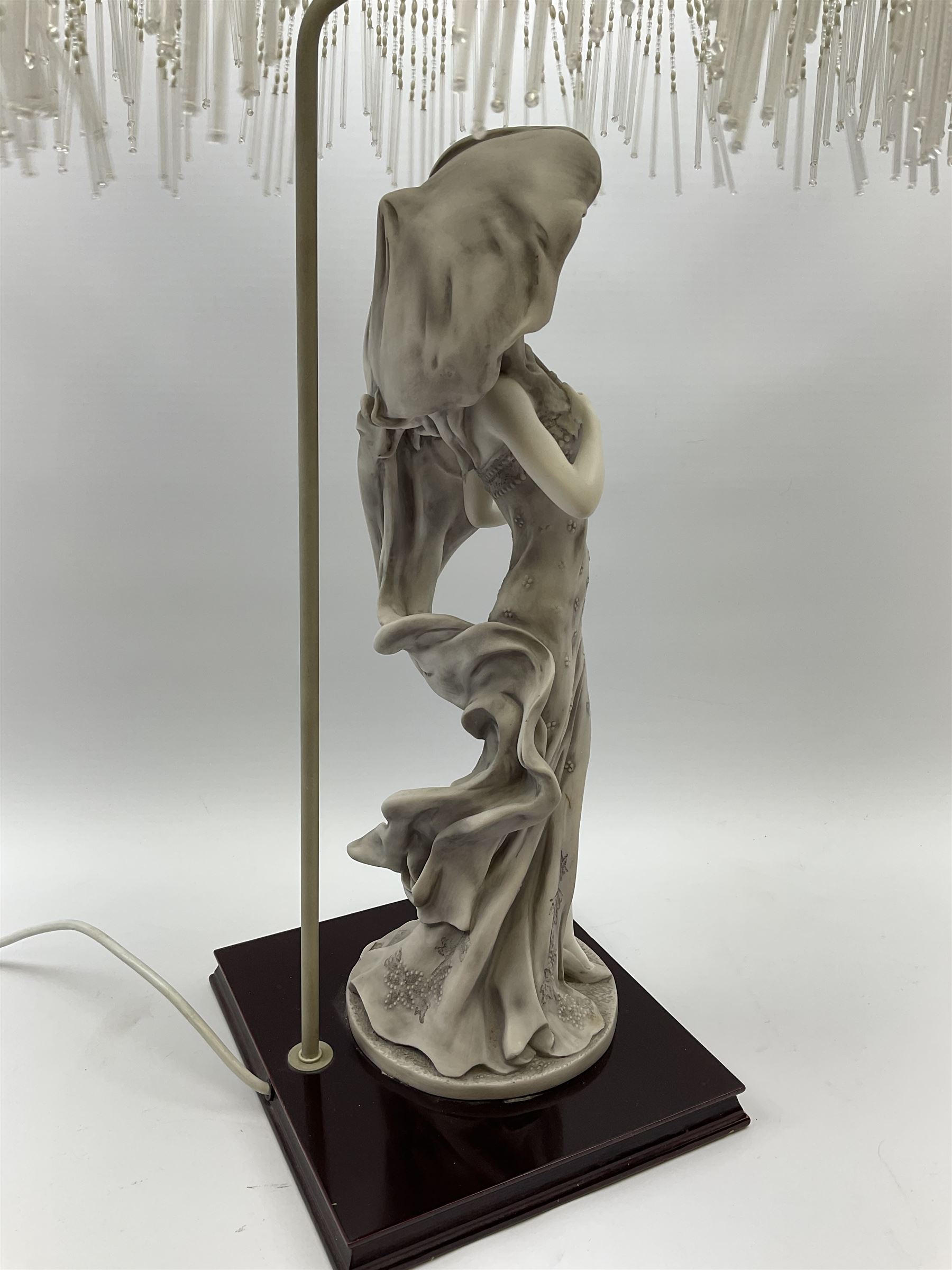 Figural lamp from 'The Juliana Collection', with cream shade, H85cm