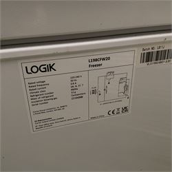 Logik  L198CFW20 chest freezer in white  - THIS LOT IS TO BE COLLECTED BY APPOINTMENT FROM DUGGLEBY STORAGE, GREAT HILL, EASTFIELD, SCARBOROUGH, YO11 3TX