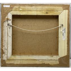 Steven Scholes (Northern British 1952-): 'Rooftops of Manchester', oil on board signed 32cm x 37cm