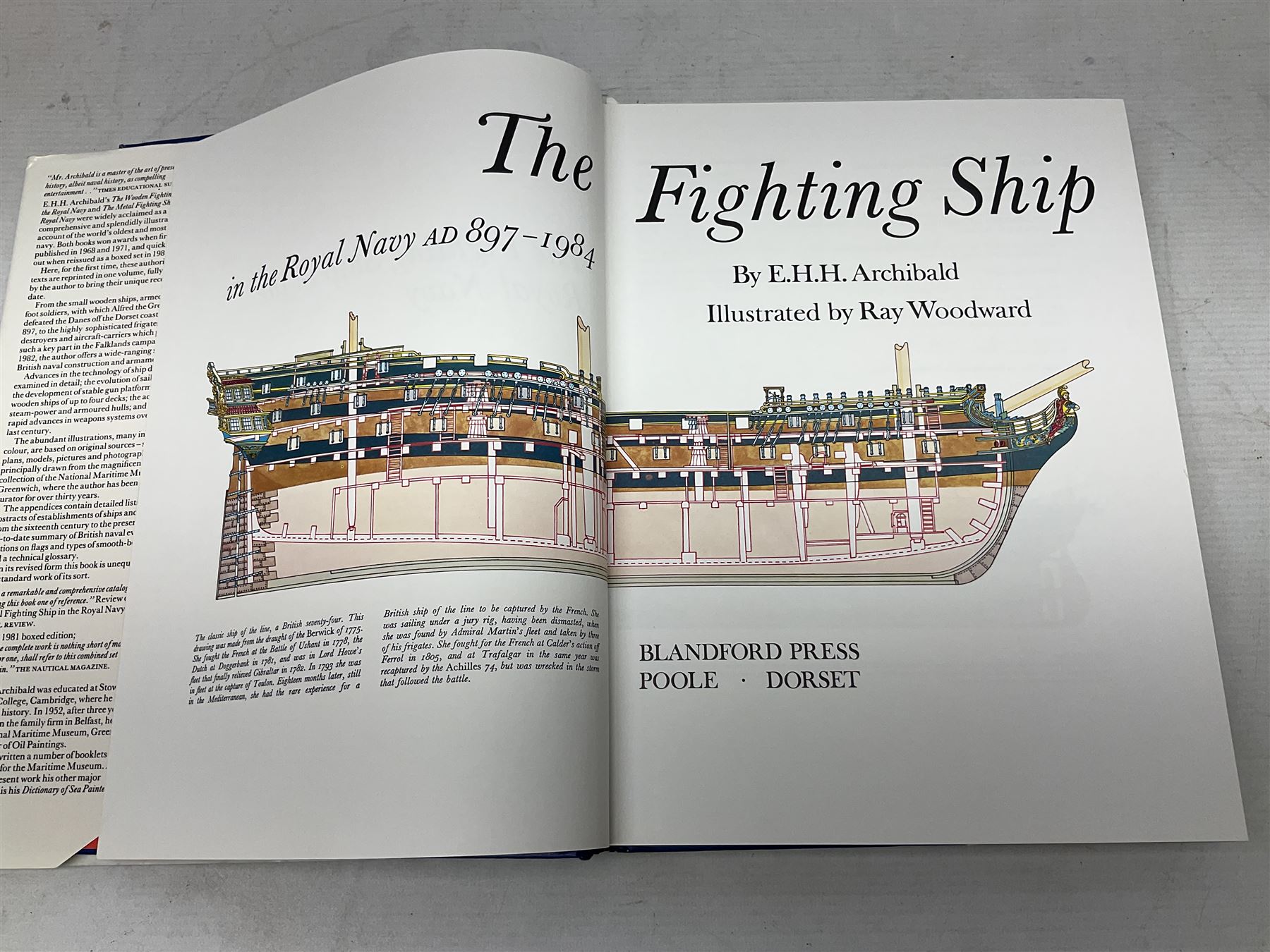 Twenty-seven books of maritime and naval interest including Archibald: The Fighting Ship in the Royal Navy; Chant: The History of the World's Warships; Groner: German Warships 1815-1945; books on seapower, destroyers, battleships, cruisers, seamanship etc