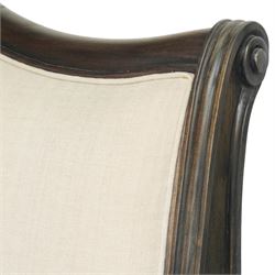 Frank Hudson - king size 'Safari' bed with charcoal finish and linen headboard over slatted base