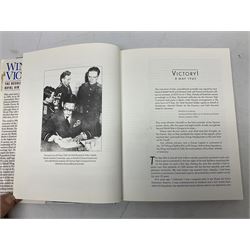 Winged Victory. 1995. Loose mounted signed dedication note and bookplate on the fep from the authors Wing Commander P.B. (Laddie) Lucas and Air Vice-Marshall J.E. (Johnnie) Johnson with duplicate signatures on the title page. Unclipped dustjacket.