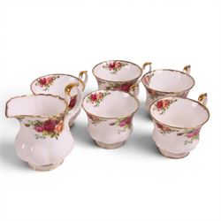 Royal Albert Old Country Roses part tea  and dinner service, including twelve dinner plate, two sandwich plates, two milk jugs, twelves cups and saucer etc 