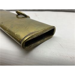 British pattern 1796 Light Cavalry Officer's sword, the 83.5cm curving steel blade marked 'W. Parker London' and 'Warranted' verso, brass stirrup hilt with half-round langets, knucklebow and backstrap with ribbed ivory grip; in brass mounted leather covered scabbard with two suspension rings L97cm overall. This item has been registered for sale under Section 10 of the APHA Ivory Act 