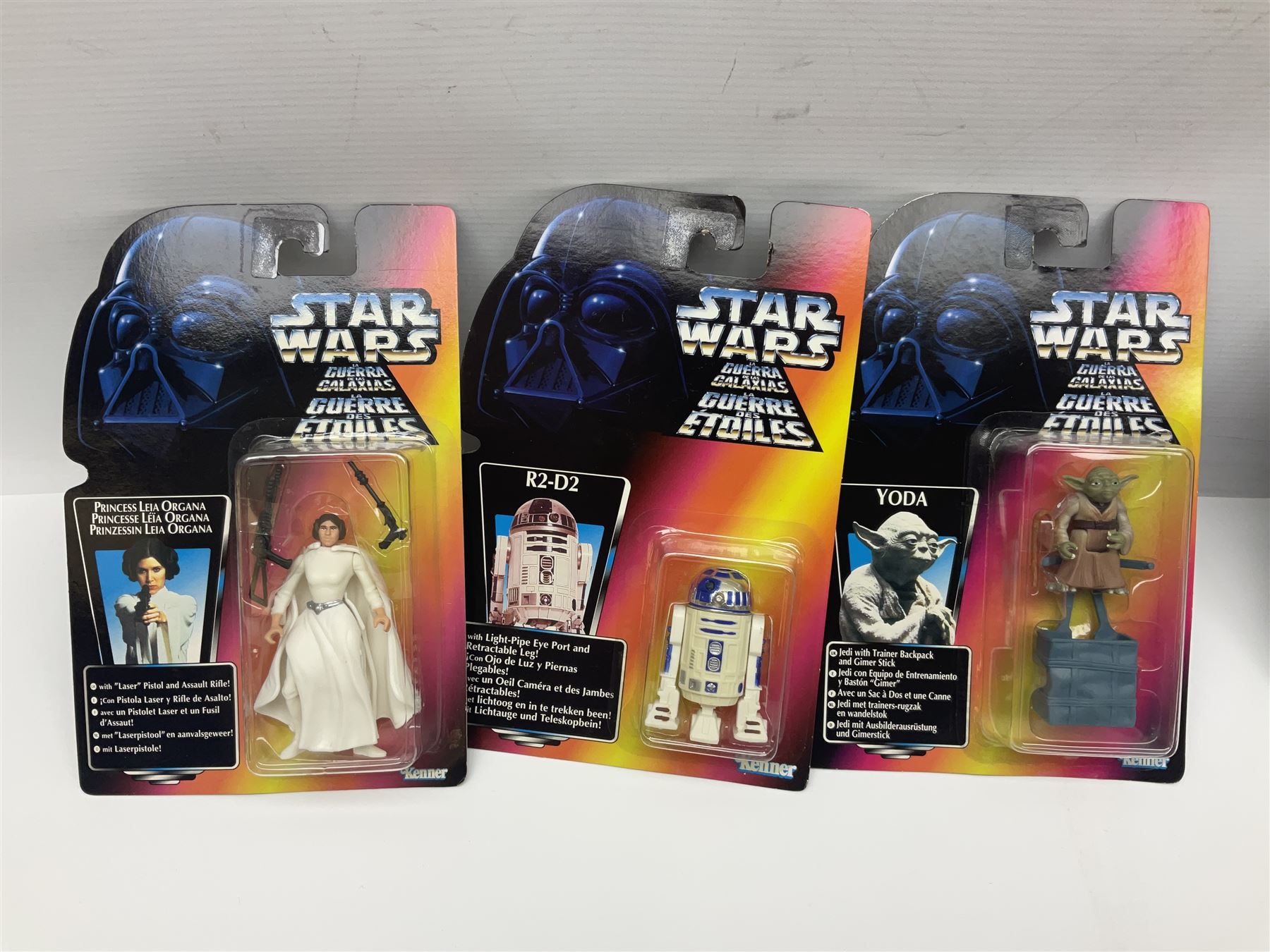Star Wars - twenty-four carded figures including nineteen La Guerra De Las Galaxias La Guerre Des Etoiles; and five others; all in unopened blister packs (24)
