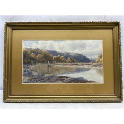 David Law (Scottish 1831-1902): Sailing on the River, watercolour signed 18cm x 33cm