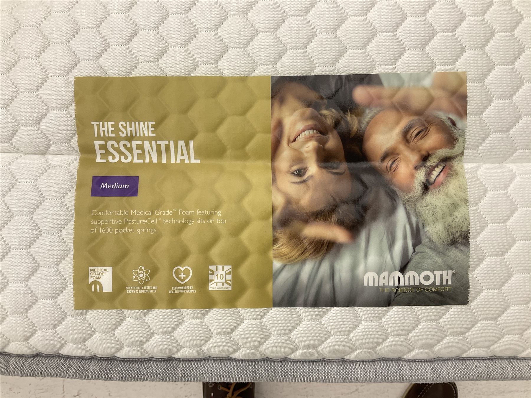 4' double divan bed with Mammoth mattress