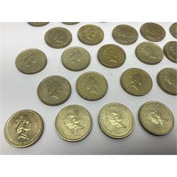 Twenty-eight Queen Elizabeth II old style two pound coins, including 1994 'Bank of England' etc