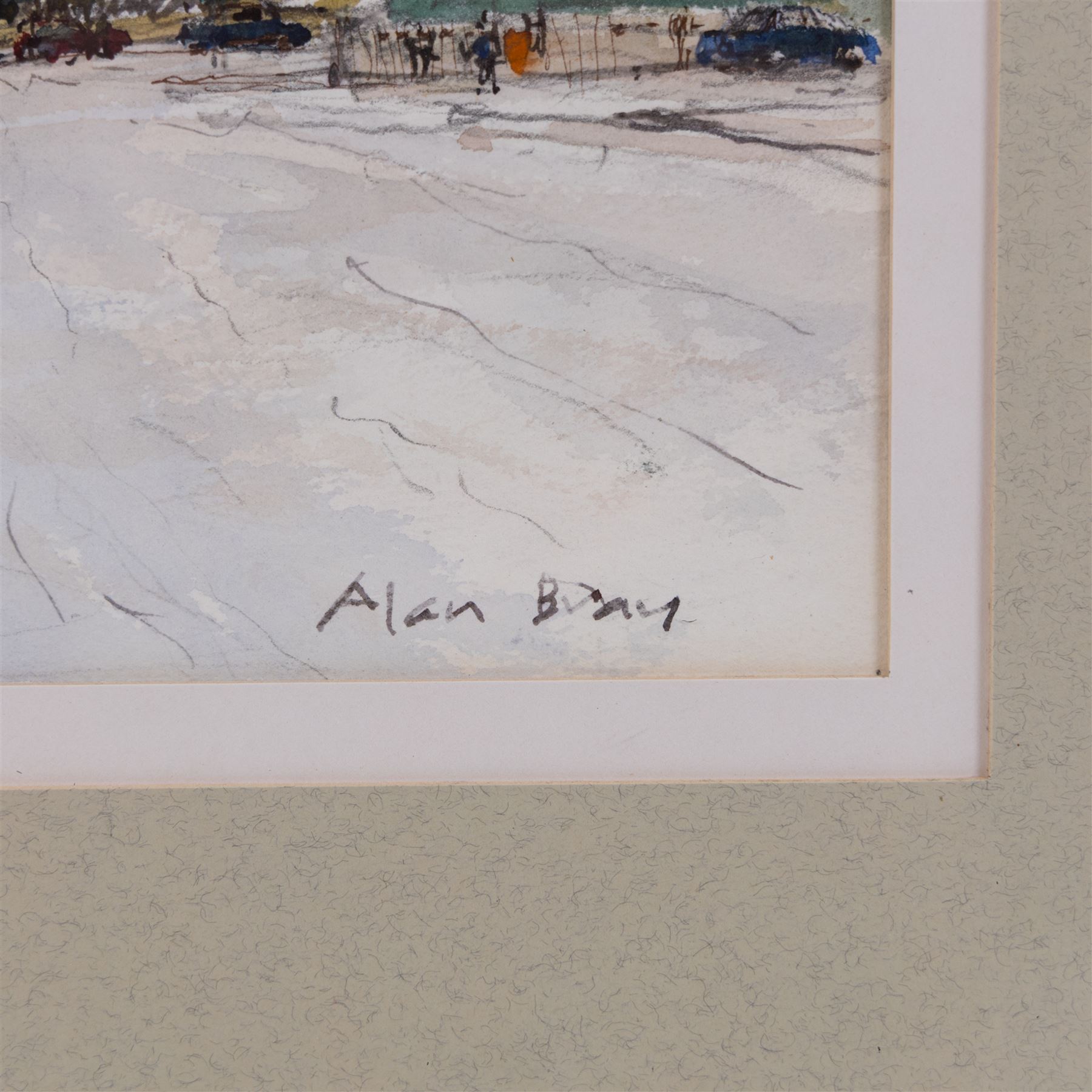 Alan Bray (British late 20th century): The Clock Tower Scarborough, watercolour signed and dated 18th January 1992, 23cm x 35.5cm