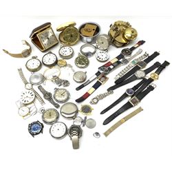 Victorian silver lever pocket watch by Louis Ludwig, case hallmarked Chester 1889, collection of pocket watches and wristwatches including military pocket watch, the back case stamped G>S.T.P K.599, lever movements etc