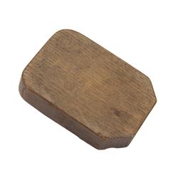 Mouseman - tooled oak ashtray, rectangular form with canted and rounded corners, carved with mouse signature, by the workshop of Robert Thompson, Kilburn, W10cm