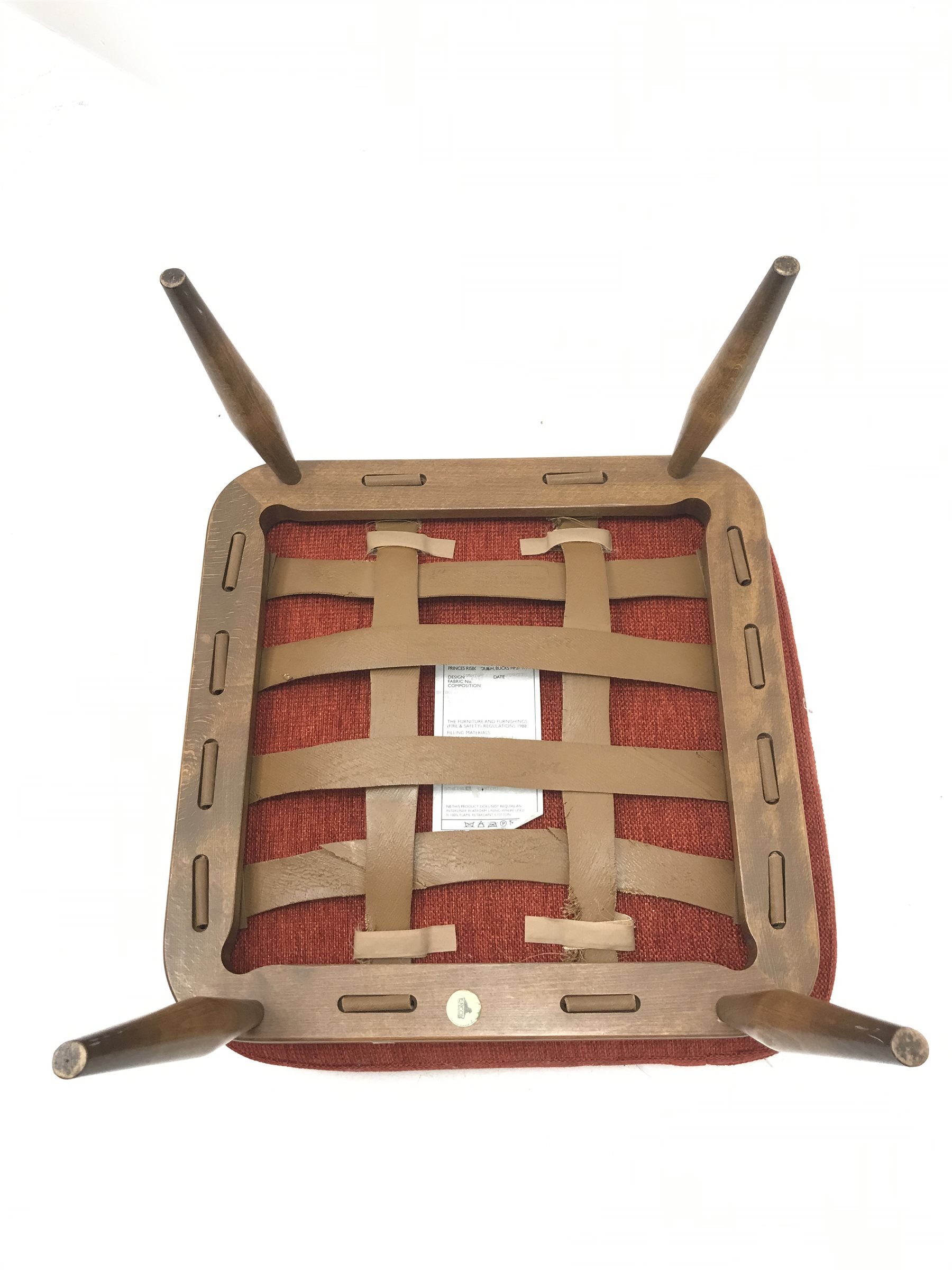 Ercol Golden Dawn elm tall back easy chair (72cm) with footstool 