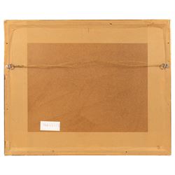 Richard Bolton (British 1950-): Chickens and Cows, watercolour signed and dated '03, 30cm x 24cm; Ray Canham (British 20th Century): 'The Forgotten Gate', gouache signed and dated '85, titled on the mount 27cm x 37cm (2)