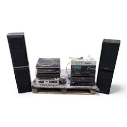 Technics Hi-Fi system and speakers, turntables, cassette players, EQ etc