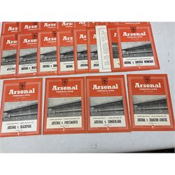 Arsenal F.C. - thirty home programmes for 1951/52 (7) & 1952/53 (23) including Division One, F.A. Cup, London Football Association Challenge Cup, Charity Match, Friendly Match and one duplicate (30)