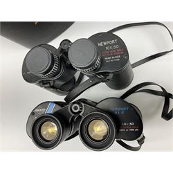 Seven cased pairs of Swift binoculars, to include Ranger Mk I 10x50, Saratoga Mk II 8x40, Newport 10x50, Audubon 8.5x44 etc