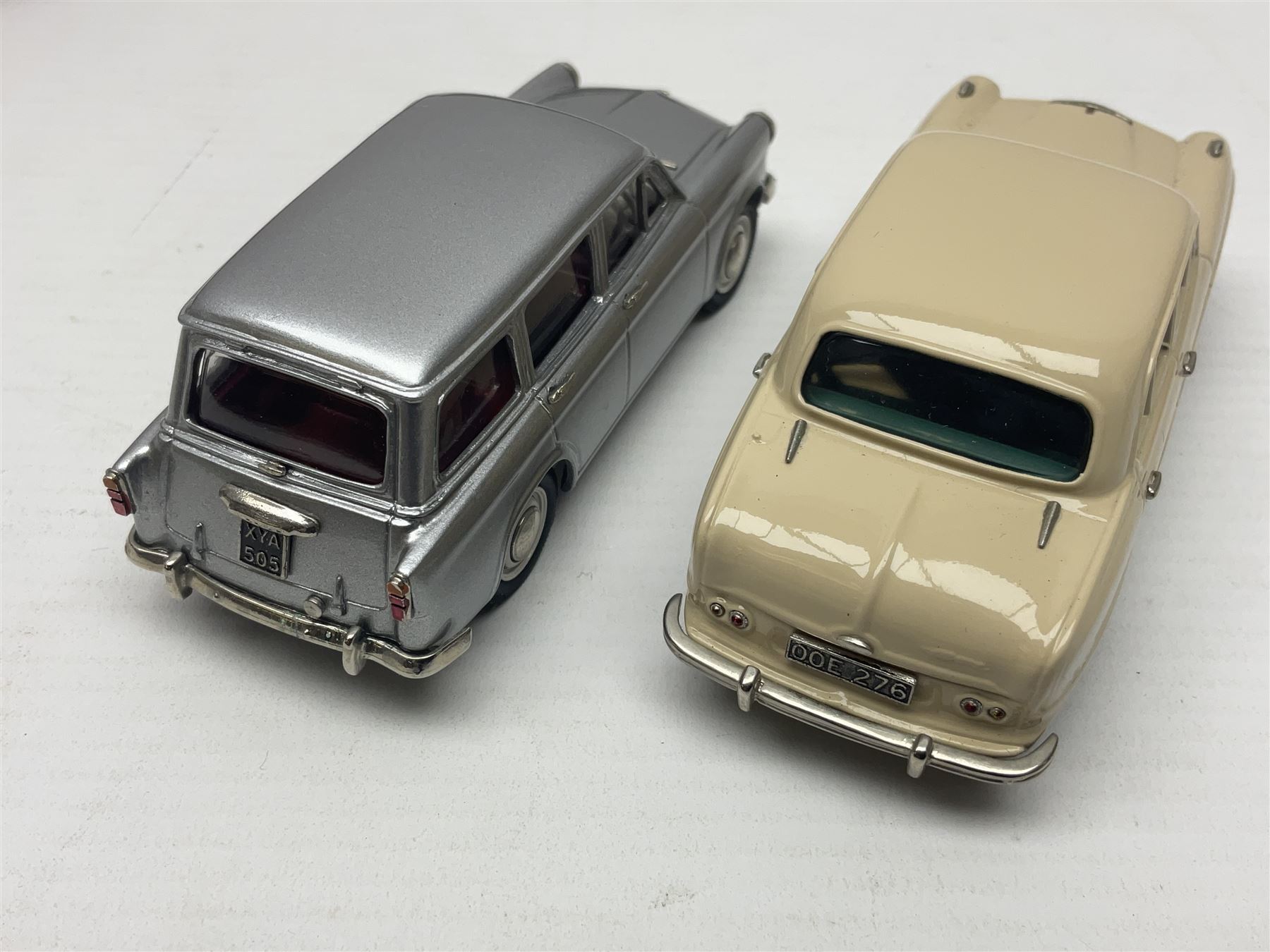 Eight Lansdowne Models 1:43 scale models - 1963 Singer Gazelle, 1958 Hillman Jubilee Minx, 1956 Austin A90, 1952 Singer SM 1500, 1957 Hillman Minx Series 1 Estate, 1958 Austin A105, 1936 Riley Adelphi; and 1968 Vauxhall Victor FD Estate; all unboxed (8)