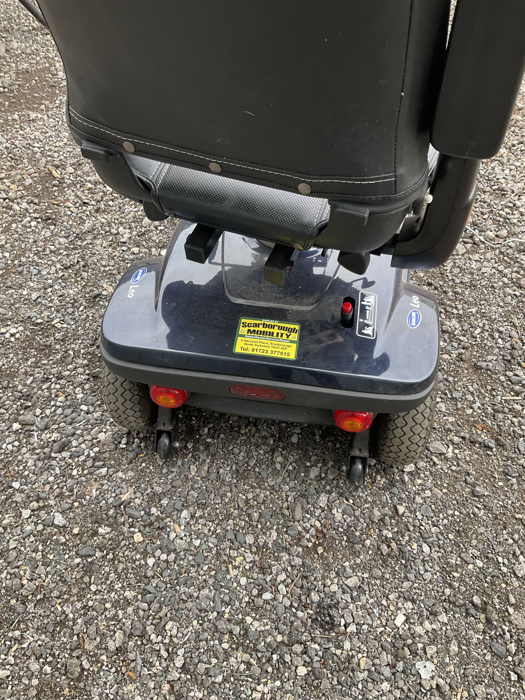 Invacare Leo Four wheel mobility scooter with charger and key  - THIS LOT IS TO BE COLLECTED BY APPOINTMENT FROM DUGGLEBY STORAGE, GREAT HILL, EASTFIELD, SCARBOROUGH, YO11 3TX