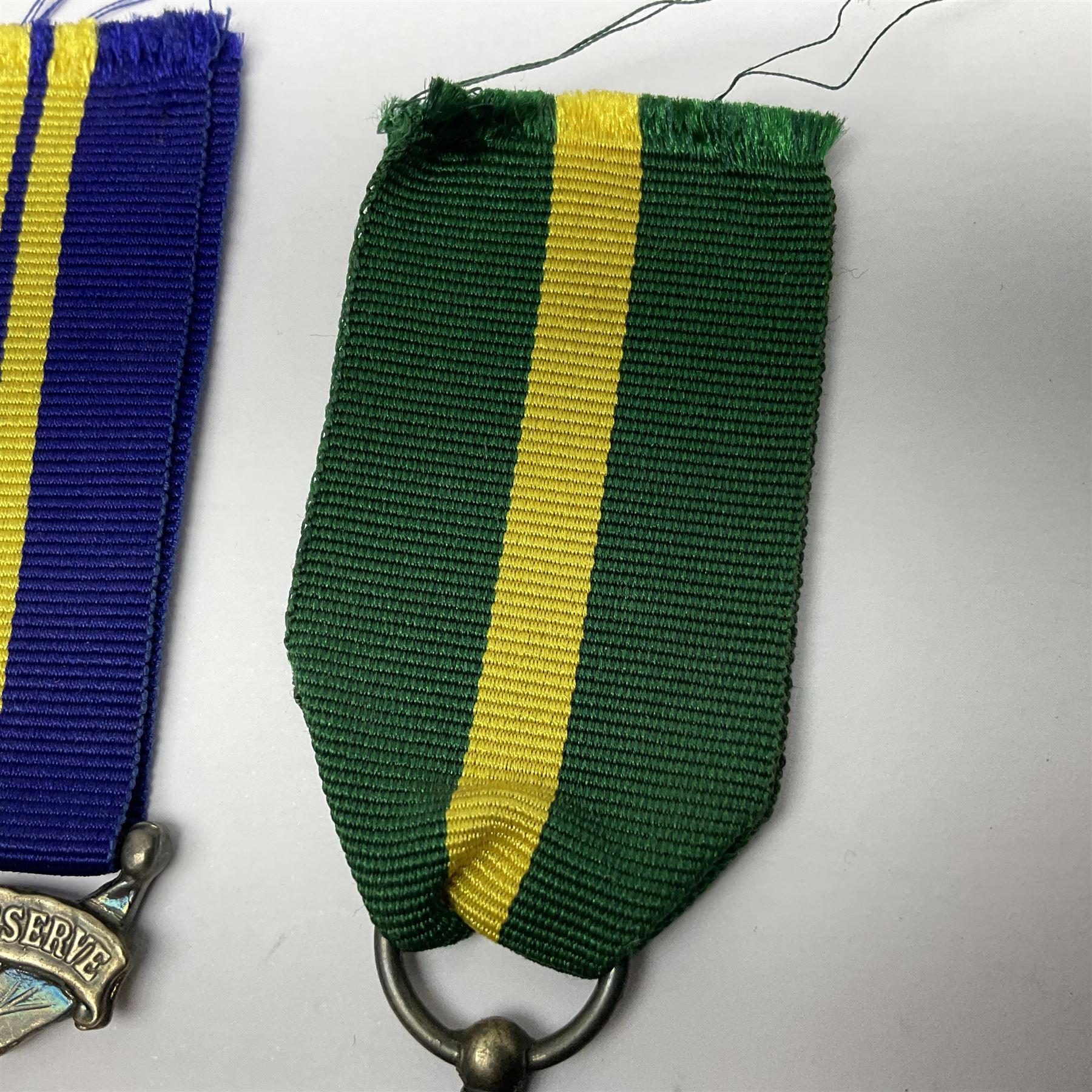 Territorial Efficiency Medal awarded to 2036048 Spr F.A. Furnell R.E.; Territorial Force Efficiency Medal; and Army Emergency Reserve Decoration; all with ribbons (3)