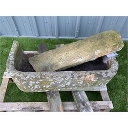 19th century D shaped trough - THIS LOT IS TO BE COLLECTED BY APPOINTMENT FROM DUGGLEBY STORAGE, GREAT HILL, EASTFIELD, SCARBOROUGH, YO11 3TX