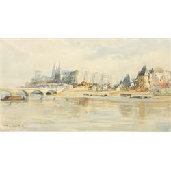 Thomas Bush Hardy (British 1842-1897): 'Angers' - France, watercolour signed inscribed and...