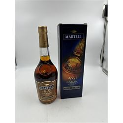 Mixed alcohol; Napoleon V.S.O.P brandy, Remy Martin V.S Grand Cru cognac and Martel VS cognac, various contents and proof (3)