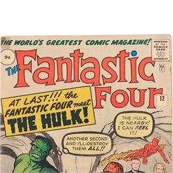 Marvel Silver Age 1963 'The Fantastic Four' issue #12 - the first meeting of The Fantastic Four and The Incredible Hulk