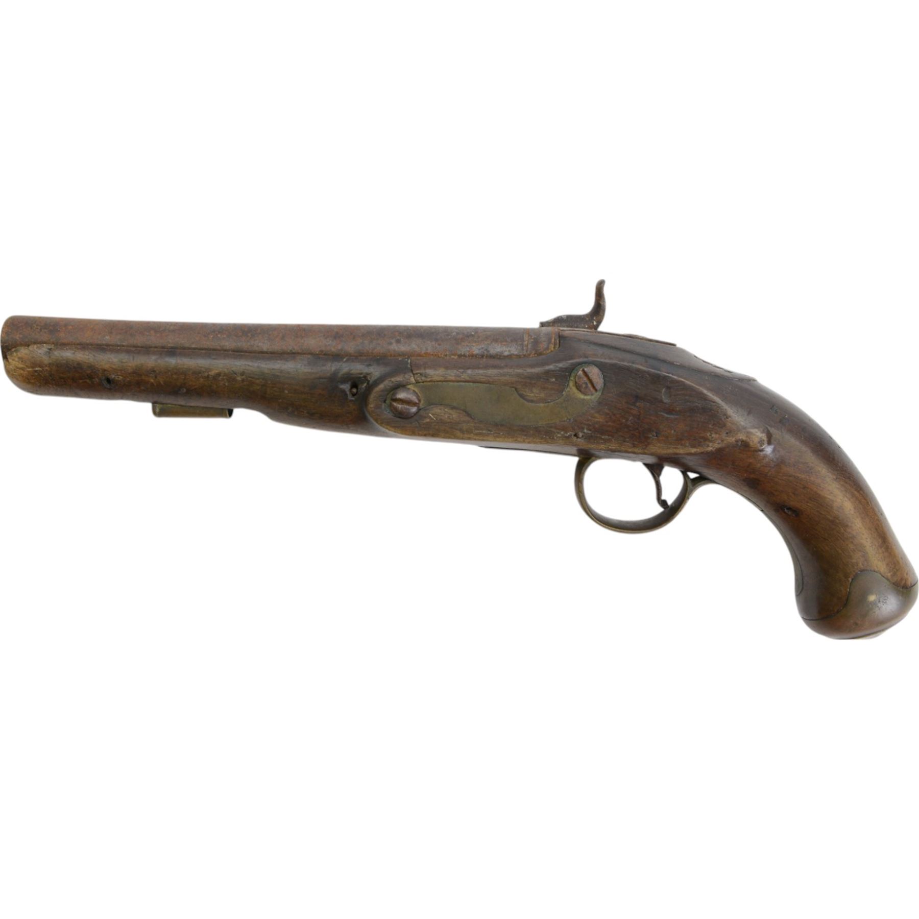 19th century percussion pistol, L41cm