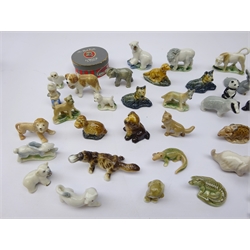  Collection of Wade Whimsies, incl. Lady and the Tramp, African Animals etc, with Wade Hat Box Series box, approx 50   