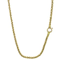 18ct gold Byzantine link necklace, with spring loaded clasp 