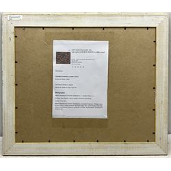 Lyubov Sergeyevna Popova (Russian 1889-1924): Abstract Design, gouache and mixed media signed and dated 1920, 29cm x 39cm
Notes: this is probably a design for a textile pattern. Her father Sergei Maximovich Popova owned a very successful textile factory where she worked in the early 1920's until her death from scarlet fever in 1924
Provenance: Hotel des Ventes de Monte Carlo 26th July 2014, Lot 113A
